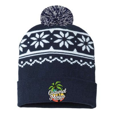 Cozumel Mexico Vacation USA-Made Snowflake Beanie