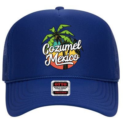 Cozumel Mexico Vacation High Crown Mesh Back Trucker Hat