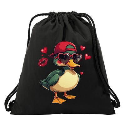 Call Me Valentines Duck Hunting Lover Drawstring Bag