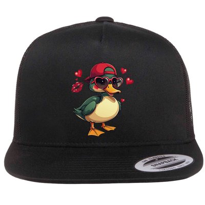 Call Me Valentines Duck Hunting Lover Flatbill Hat