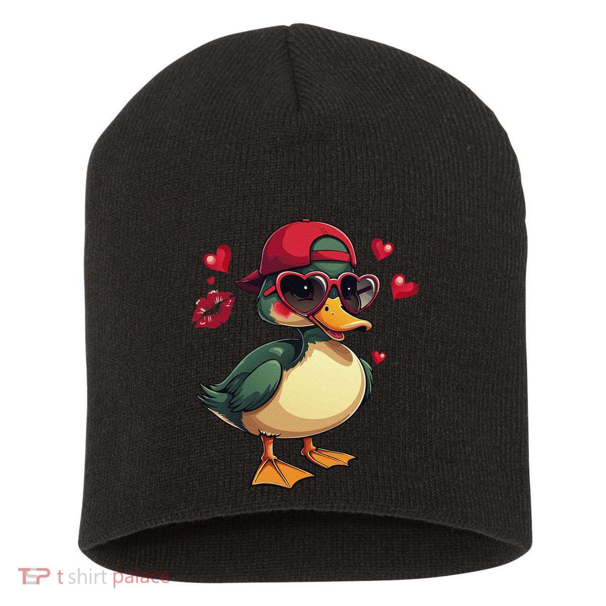 Call Me Valentines Duck Hunting Lover Short Acrylic Beanie