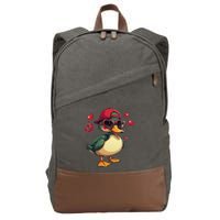 Call Me Valentines Duck Hunting Lover Cotton Canvas Backpack