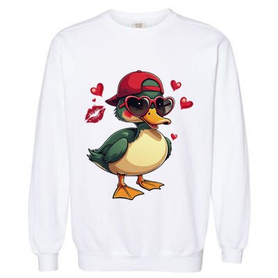 Call Me Valentines Duck Hunting Lover Garment-Dyed Sweatshirt