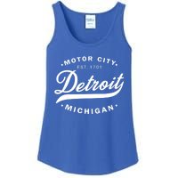 Classic Michiganians Vintage Detroit Motor City Michigan Mi Gift Ladies Essential Tank