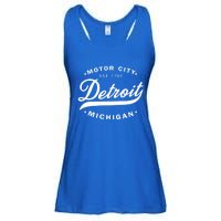 Classic Michiganians Vintage Detroit Motor City Michigan Mi Gift Ladies Essential Flowy Tank