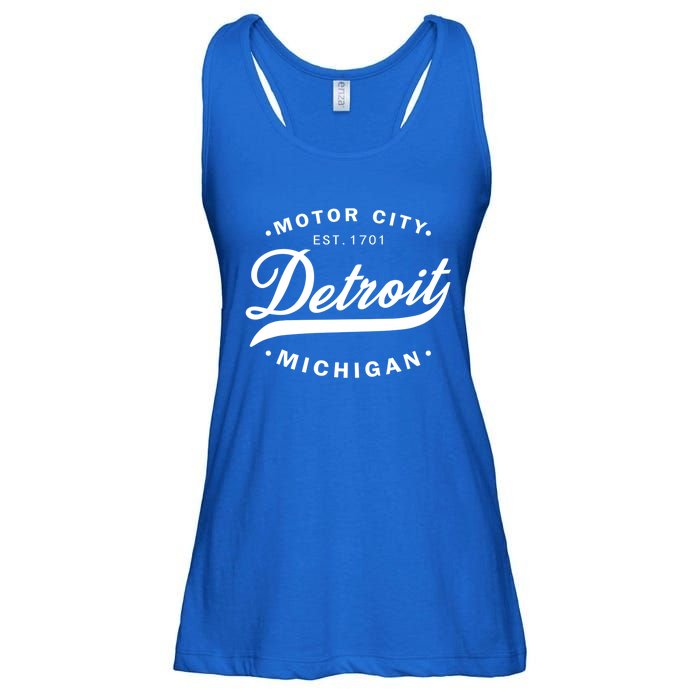 Classic Michiganians Vintage Detroit Motor City Michigan Mi Gift Ladies Essential Flowy Tank