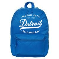 Classic Michiganians Vintage Detroit Motor City Michigan Mi Gift 16 in Basic Backpack