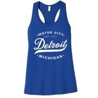 Classic Michiganians Vintage Detroit Motor City Michigan Mi Gift Women's Racerback Tank