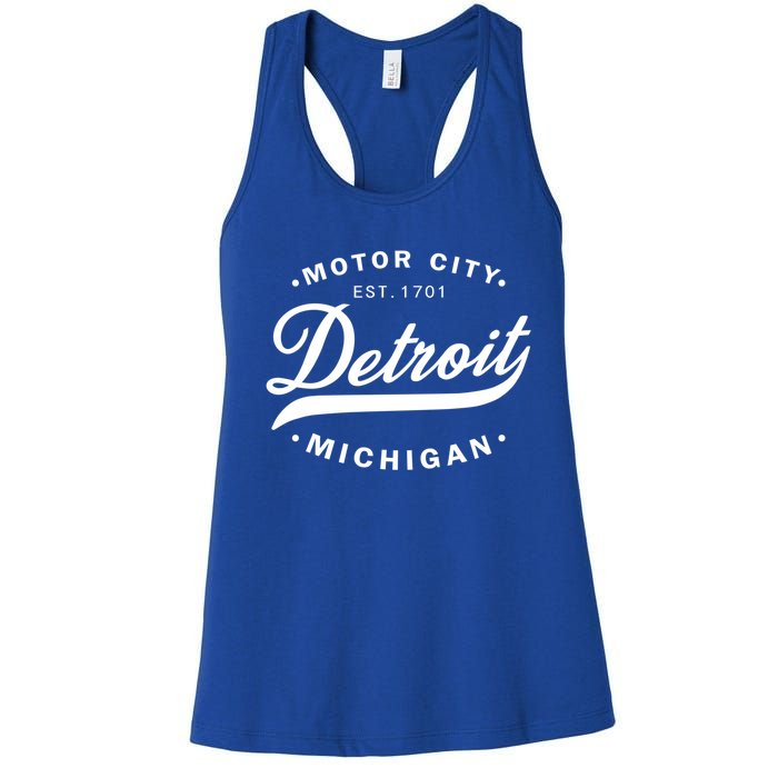 Classic Michiganians Vintage Detroit Motor City Michigan Mi Gift Women's Racerback Tank