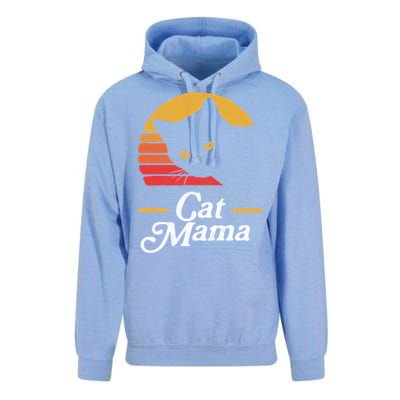 Cat Mama Vintage Eighties Style Cat Retro Distressed Gift Unisex Surf Hoodie