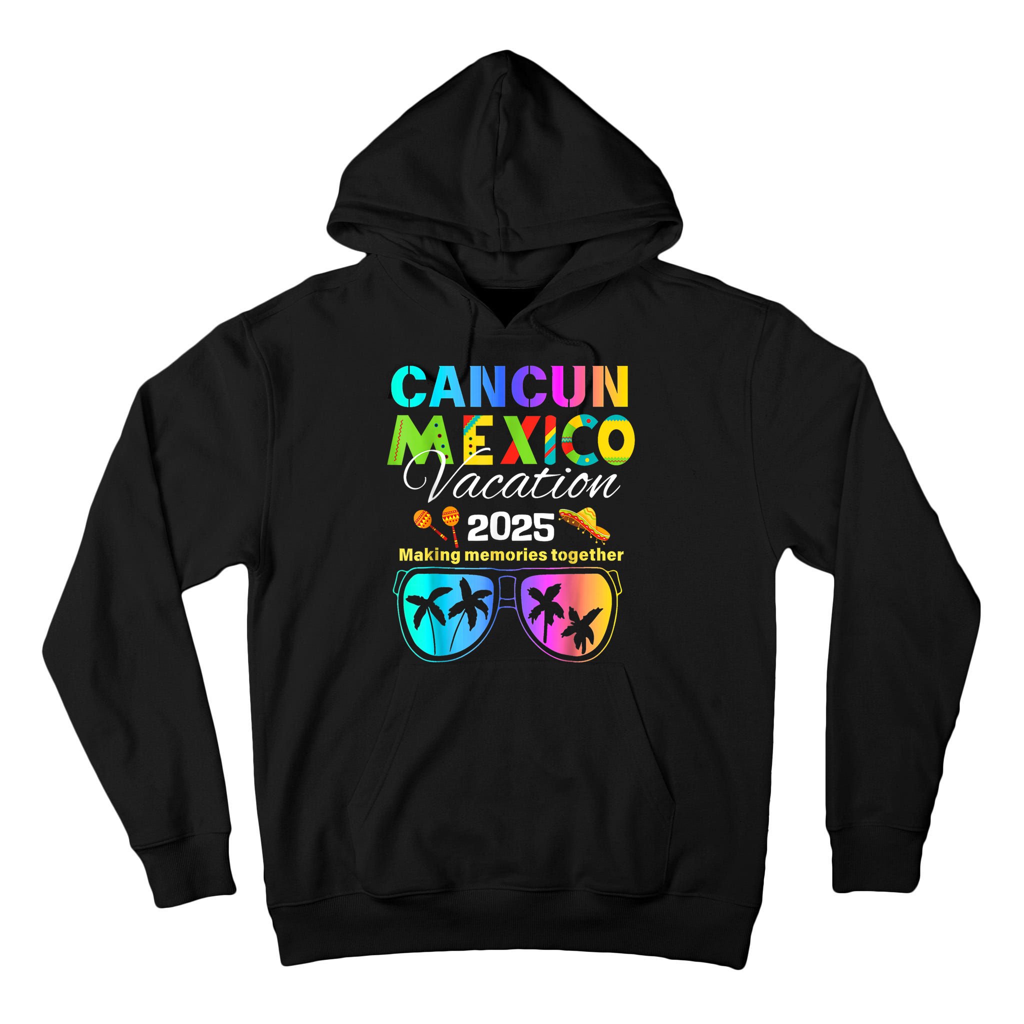 Cancun Mexico Vacation Beach 2025 Trip Group Squad Colorful Tall Hoodie