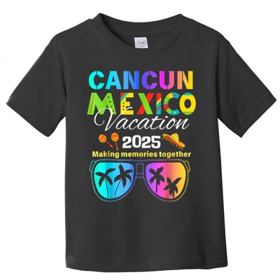 Cancun Mexico Vacation Beach 2025 Trip Group Squad Colorful Toddler T-Shirt