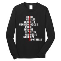 Covid Measles Varicella Vaccinated Cute Saying Idea Long Sleeve Shirt