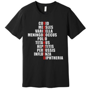 Covid Measles Varicella Vaccinated Cute Saying Idea Premium T-Shirt