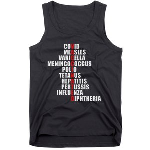 Covid Measles Varicella Vaccinated Cute Saying Idea Tank Top