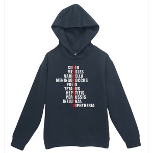 Covid Measles Varicella Vaccinated Cute Saying Idea Urban Pullover Hoodie