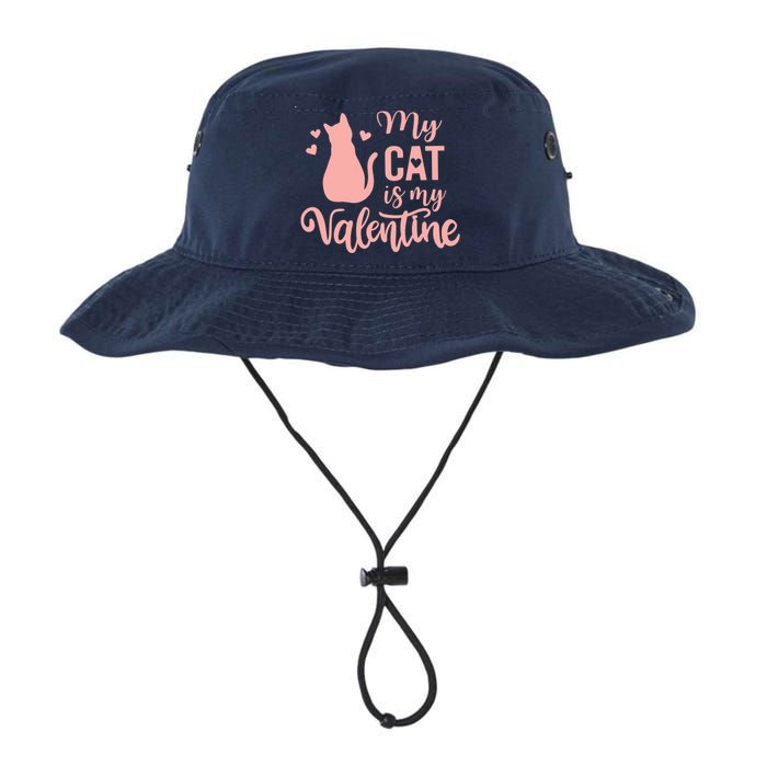 Cute Meow Valentine's Day Wo Love My Cat Is My Valentine Legacy Cool Fit Booney Bucket Hat