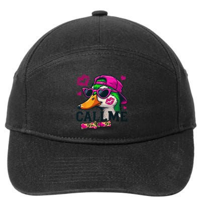 Call Me Valentines Duck Hunting Lover For Hunter 7-Panel Snapback Hat