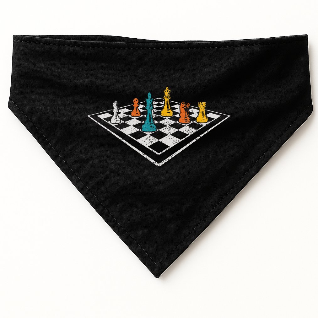 Chess Master Vintage Retro Club Chess Player USA-Made Doggie Bandana