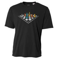 Chess Master Vintage Retro Club Chess Player Cooling Performance Crew T-Shirt