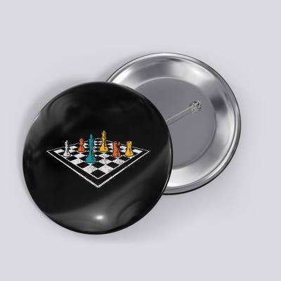 Chess Master Vintage Retro Club Chess Player Button