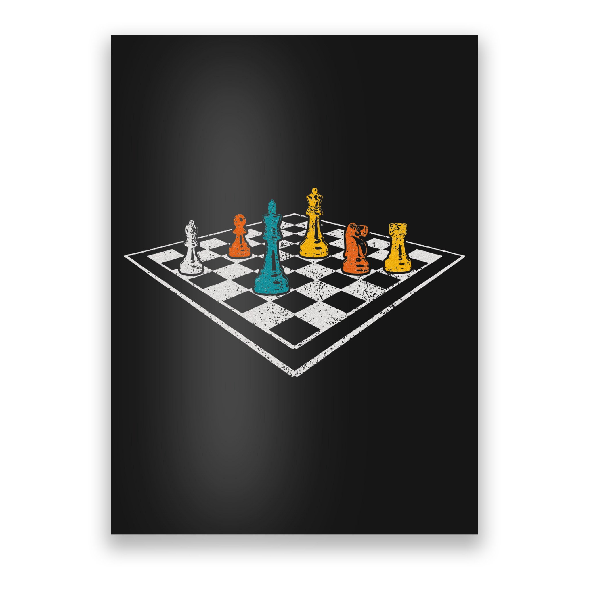 Chess Master Vintage Retro Club Chess Player Poster