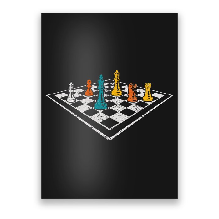 Chess Master Vintage Retro Club Chess Player Poster