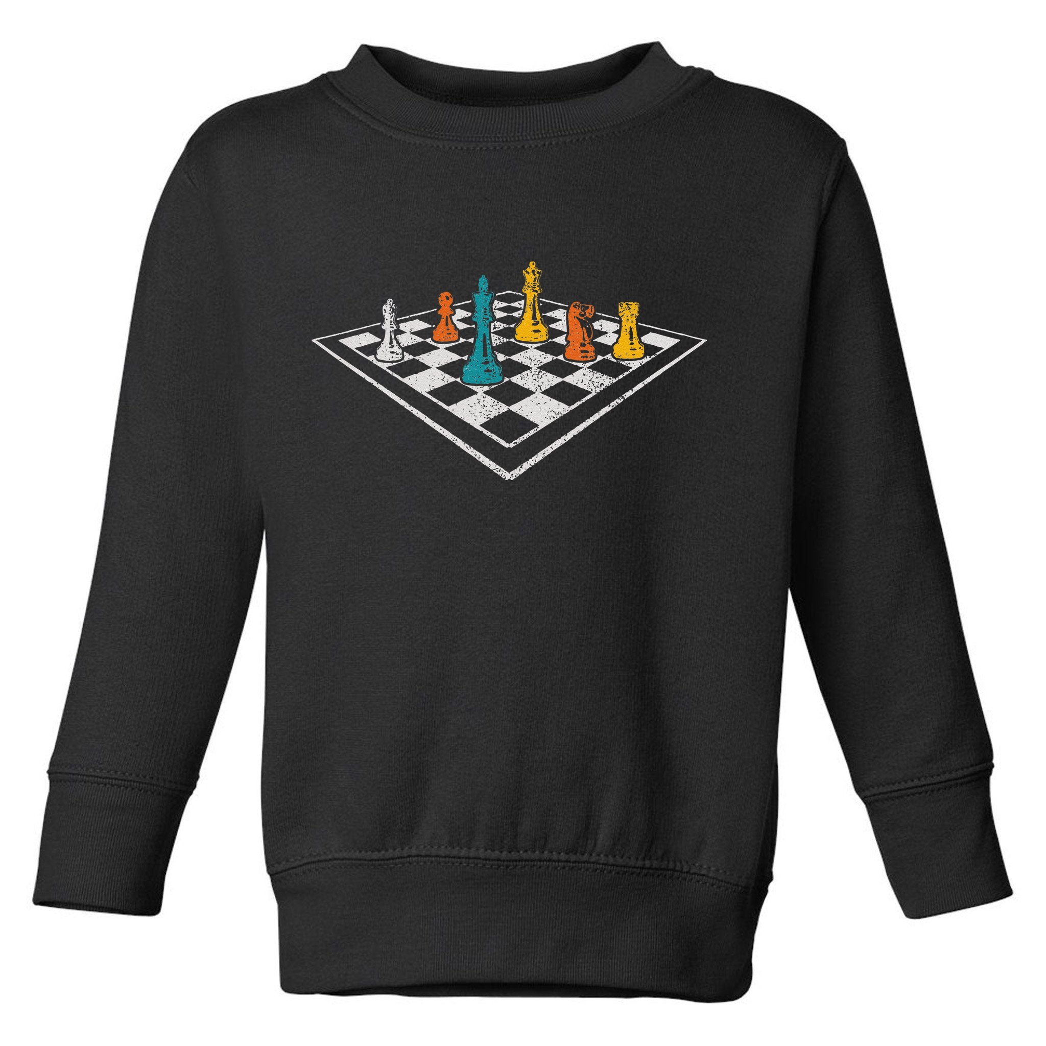 Chess Master Vintage Retro Club Chess Player Toddler Sweatshirt