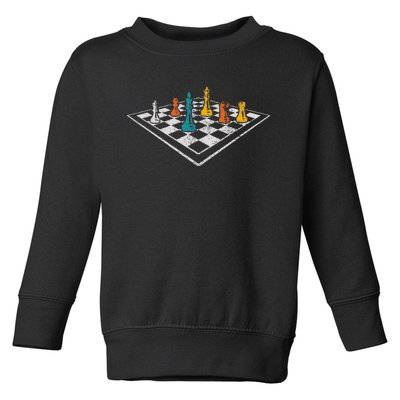 Chess Master Vintage Retro Club Chess Player Toddler Sweatshirt