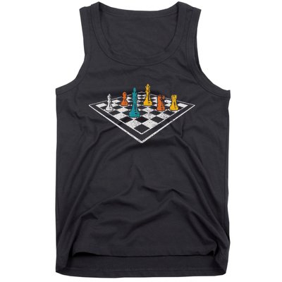 Chess Master Vintage Retro Club Chess Player Tank Top
