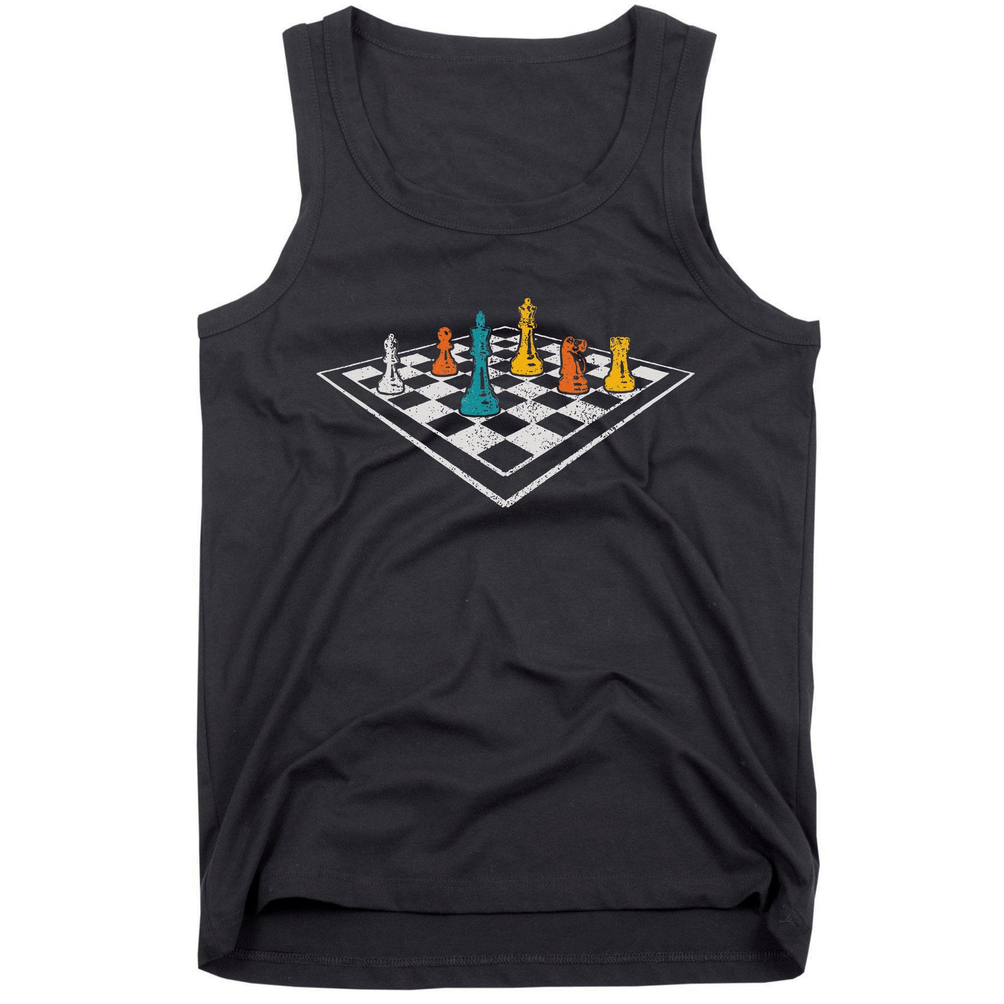 Chess Master Vintage Retro Club Chess Player Tank Top