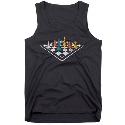 Chess Master Vintage Retro Club Chess Player Tank Top