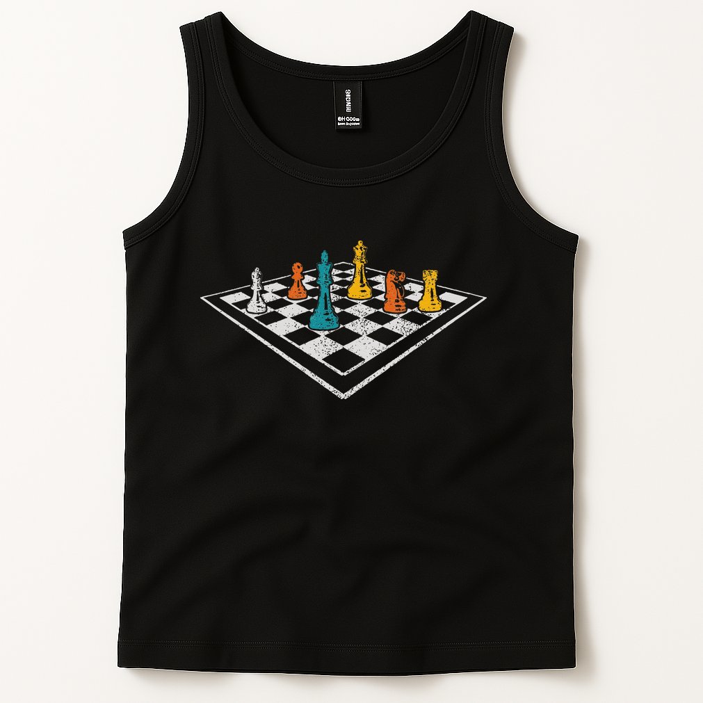 Chess Master Vintage Retro Club Chess Player Tank Top