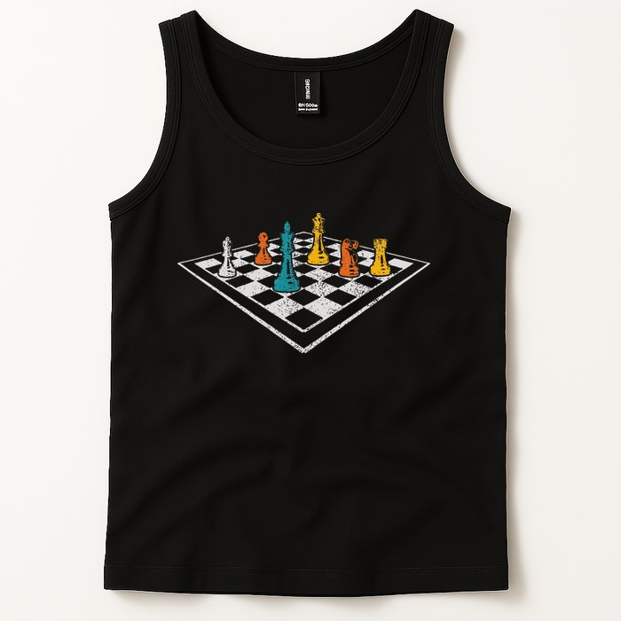Chess Master Vintage Retro Club Chess Player Tank Top