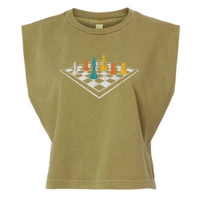 Chess Master Vintage Retro Club Chess Player Garment-Dyed Women's Muscle Tee