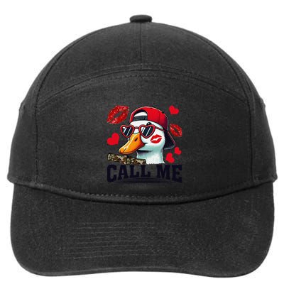 Call Me Valentines Duck Hunting Lover For Hunter 7-Panel Snapback Hat