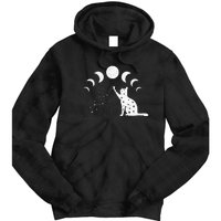 Cat Moon Vintage Witchy Cat Lovers And Celestial Enthusiasts Tie Dye Hoodie