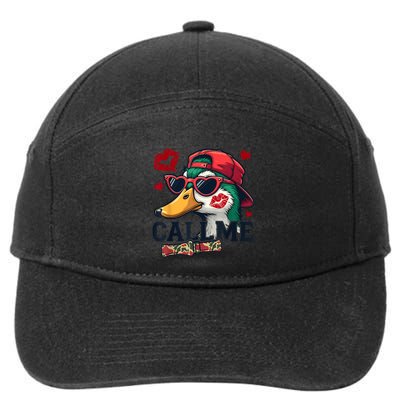 Call Me Valentines Duck Hunting Lover For Hunter 7-Panel Snapback Hat