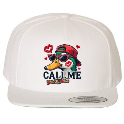 Call Me Valentines Duck Hunting Lover For Hunter Wool Snapback Cap
