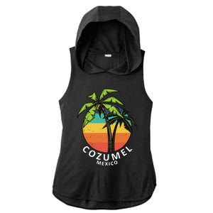 Cozumel Mexico Vacation Ladies PosiCharge Tri-Blend Wicking Draft Hoodie Tank