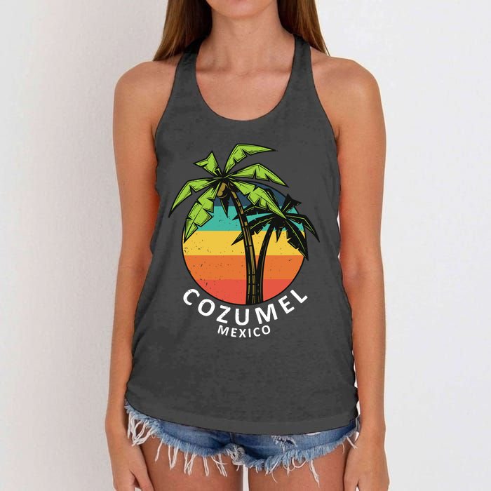 Cozumel Mexico Vacation Women's Knotted Racerback Tank