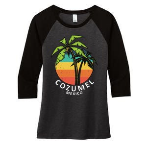 Cozumel Mexico Vacation Women's Tri-Blend 3/4-Sleeve Raglan Shirt