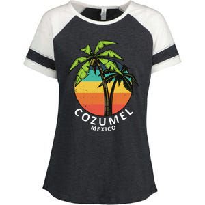 Cozumel Mexico Vacation Enza Ladies Jersey Colorblock Tee