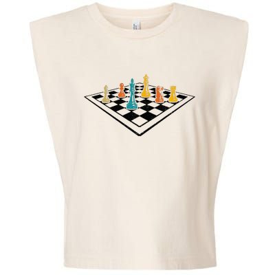 Chess Master Vintage Retro Club Chess Player Garment-Dyed Women's Muscle Tee