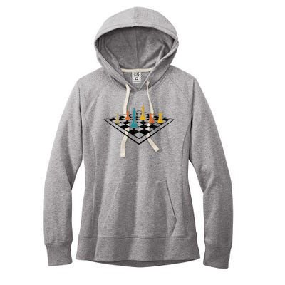 Chess Master Vintage Retro Club Chess Player Women's Fleece Hoodie