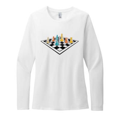 Chess Master Vintage Retro Club Chess Player Womens CVC Long Sleeve Shirt