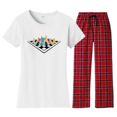 Chess Master Vintage Retro Club Chess Player Women's Flannel Pajama Set