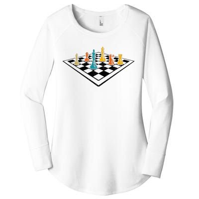 Chess Master Vintage Retro Club Chess Player Women's Perfect Tri Tunic Long Sleeve Shirt