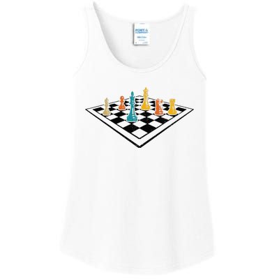 Chess Master Vintage Retro Club Chess Player Ladies Essential Tank