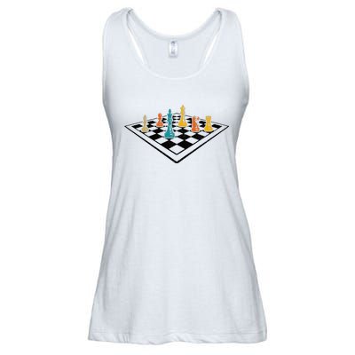 Chess Master Vintage Retro Club Chess Player Ladies Essential Flowy Tank